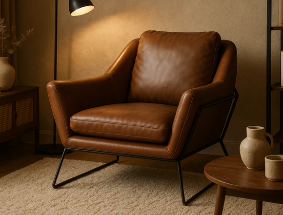 AuraLounge Velvet Accent Chair